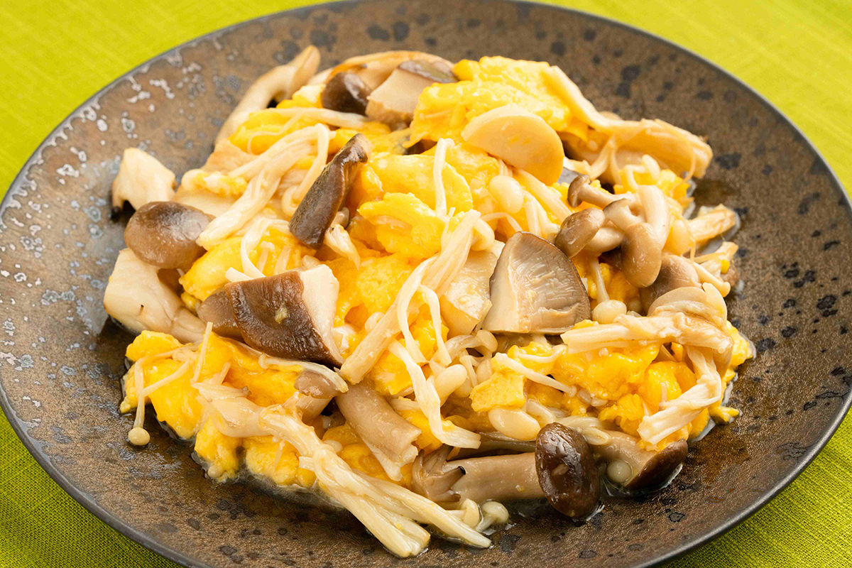 きのこの卵炒め